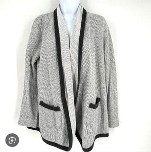 Three Dots Terry Cardigan With Pockets